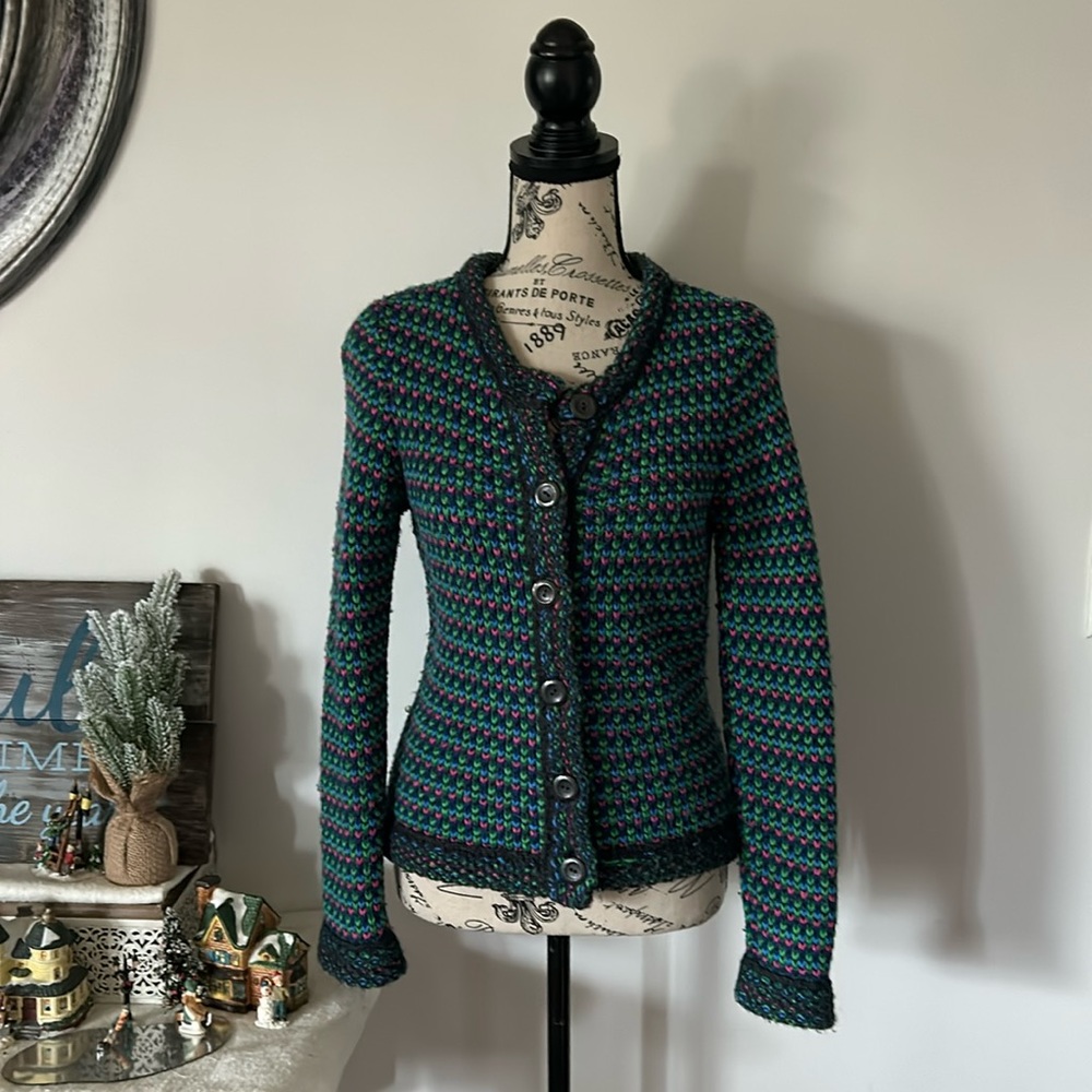 Vintage Liz Claiborne Knit Button Up Sweater Women's size S/M